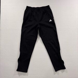 Adidas Boys Climawarm Medium Black Sweatpants zippered leg